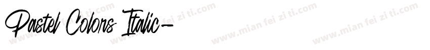 Pastel Colors Italic字体转换